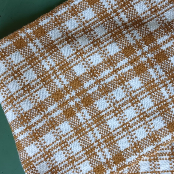 NWT Timberland cream and tan plaid scarf - Picture 5 of 8